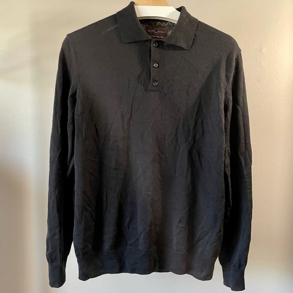 100% Italian Merino Wooo Sweater Polo Shirt